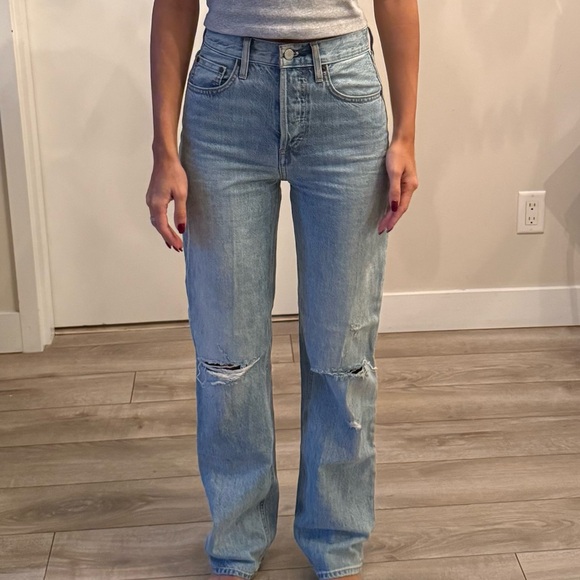 Denim Forum Denim - Denim Forum Light Blue Straight Leg Jeans